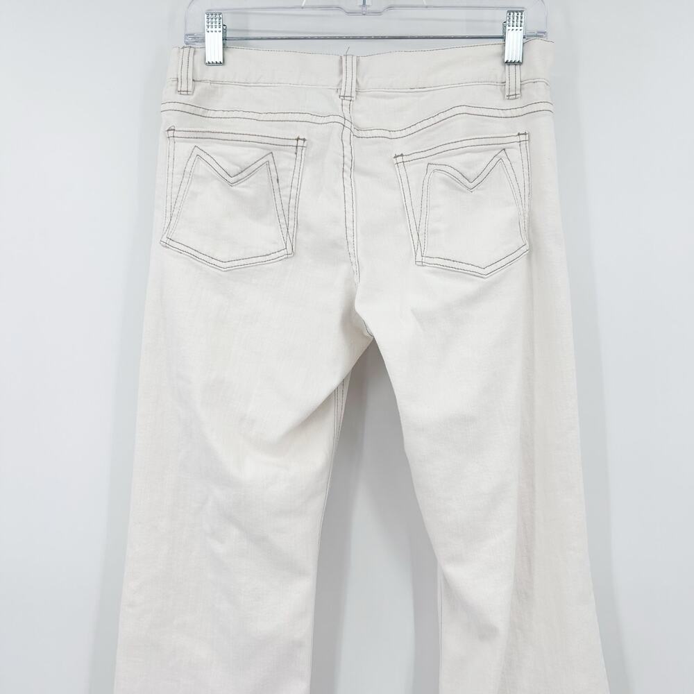 Marc Jacobs White Denim Straight Leg Jeans Vintage Y2K Luxury Womens Size 4 - Picture 8 of 9